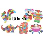 Vzdělávací dřevěné puzzle mix 10ks