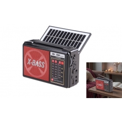 Solární 3pásmové rádio IS-810PRO červené