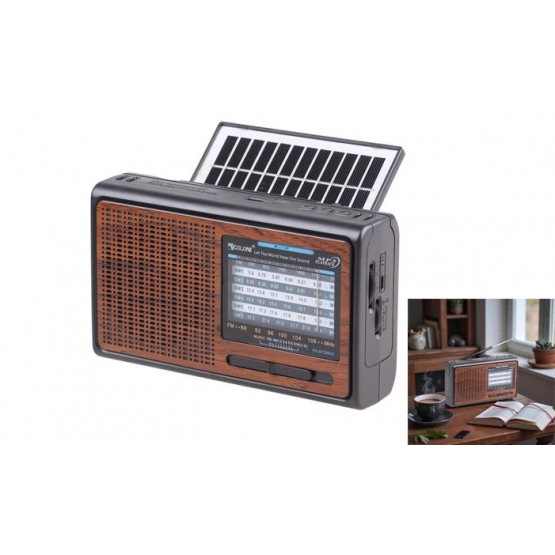 Solární přenosné rádio RX-BT3060S hnědé