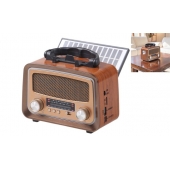 Solární přenosné rádio YG-1086mini-S světle hnědé