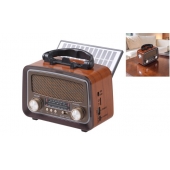 Solární přenosné rádio YG-1086mini-S tmavě hnědé