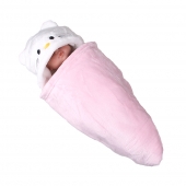 Dětská deka Happy Baby bílo-růžová – kočička