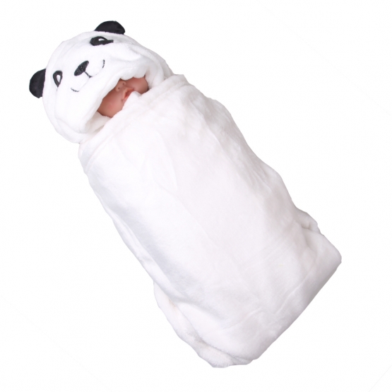 Dětská deka Happy Baby bílá – panda