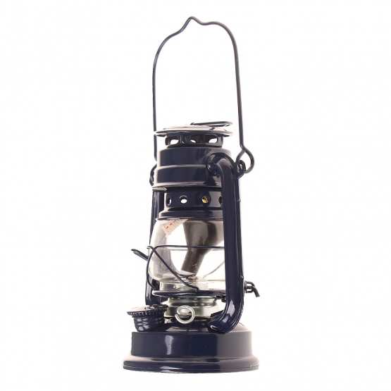 Petrolejová lampa 19 cm tmavě modrá