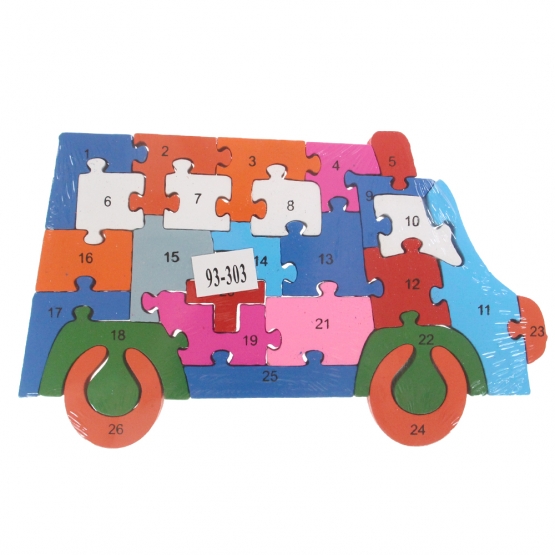 Vzdělávací dřevěné puzzle dodávka