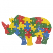 Vzdělávací dřevěné puzzle nosorožec