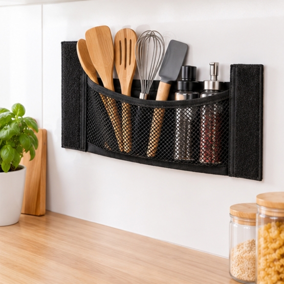 Síťovaný organizér se suchým zipem 25 × 45 cm