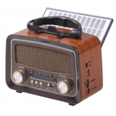Solární přenosné rádio YG-1086mini-S tmavě hnědé
