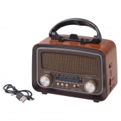 Solární přenosné rádio YG-1086mini-S tmavě hnědé