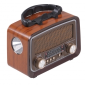 Solární přenosné rádio YG-1086mini-S tmavě hnědé