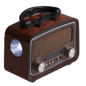 Solární přenosné rádio YG-1086mini-S tmavě hnědé