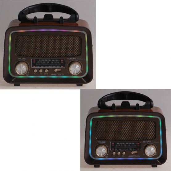 Solární přenosné rádio YG-1086mini-S tmavě hnědé