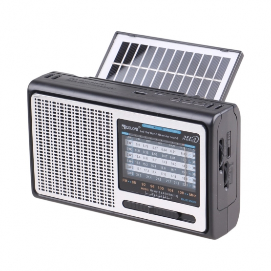 Solární přenosné rádio RX-BT3060S stříbrné