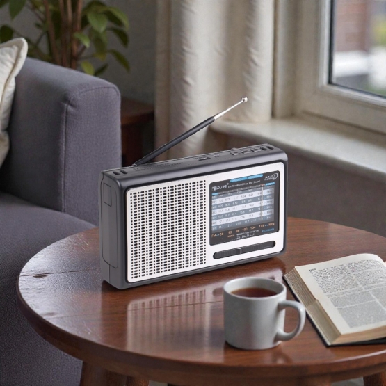Solární přenosné rádio RX-BT3060S stříbrné