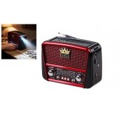 3pásmové solární rádio s Bluetooth černo-červené KORUNA
