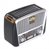 Přenosné 3pásmové solární rádio černo-stříbrné KORUNA RX-455S