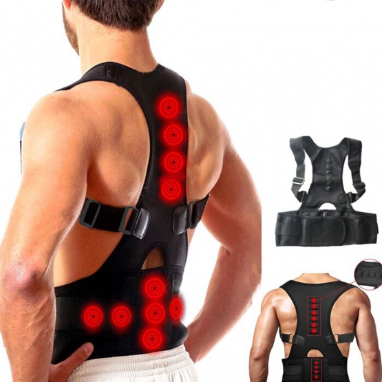 Magnetický korektor na záda černý vel.XXL