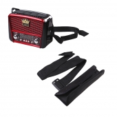 3pásmové solární rádio s Bluetooth černo-červené KORUNA