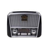 3pásmové solární rádio s Bluetooth černo-stříbrné KORUNA