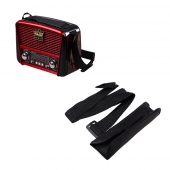 3pásmové solární rádio s Bluetooth hnědo-červené KORUNA