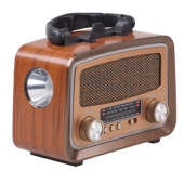 Solární přenosné rádio YG-1086mini-S světle hnědé