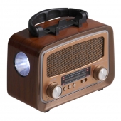Solární přenosné rádio YG-1086mini-S světle hnědé