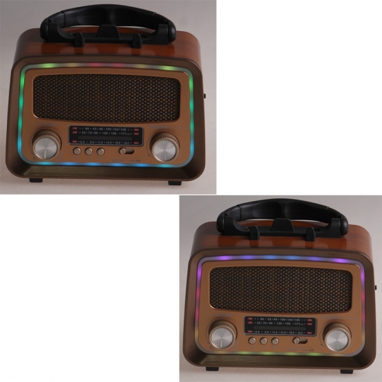Solární přenosné rádio YG-1086mini-S světle hnědé