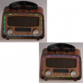 Solární přenosné rádio YG-1086mini-S světle hnědé