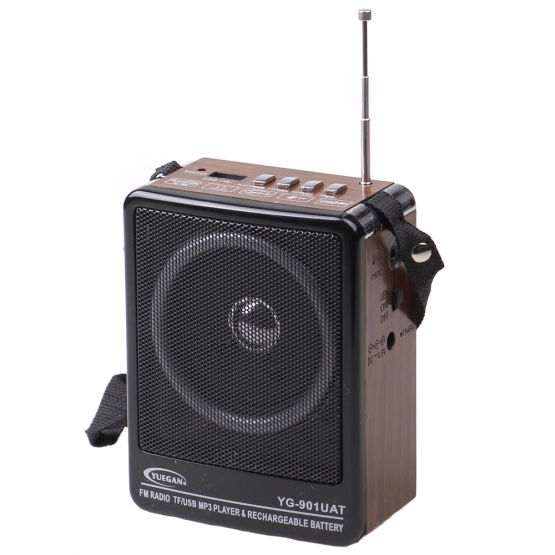 Přenosné rádio YG-901UAT hnědé