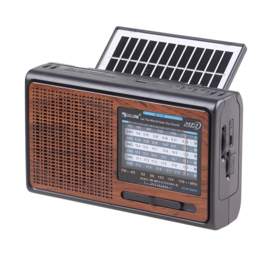 Solární přenosné rádio RX-BT3060S hnědé