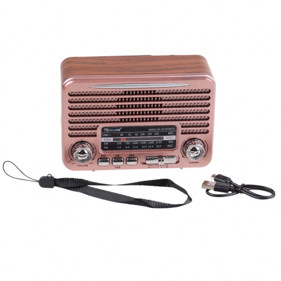 Solární přenosné rádio RX-BT7071S růžové