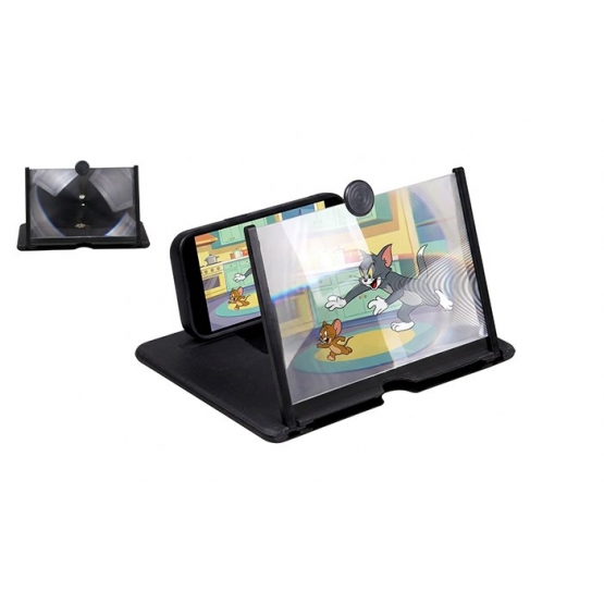 Skládací 3D stojánek na telefon s lupou