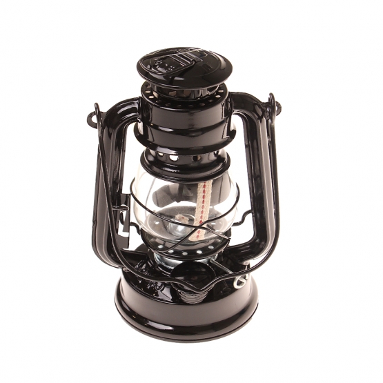 Petrolejová lampa 19 cm černá