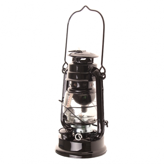 Petrolejová lampa 19 cm černá