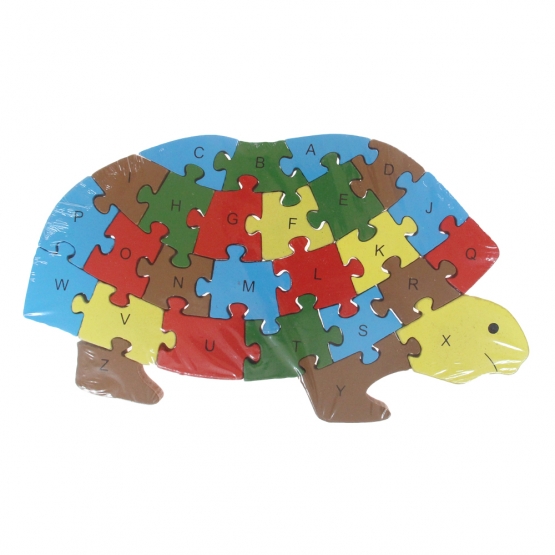 Vzdělávací dřevěné puzzle želva