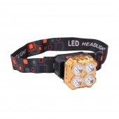 Dobíjecí LED čelovka HX208-4 zlatá
