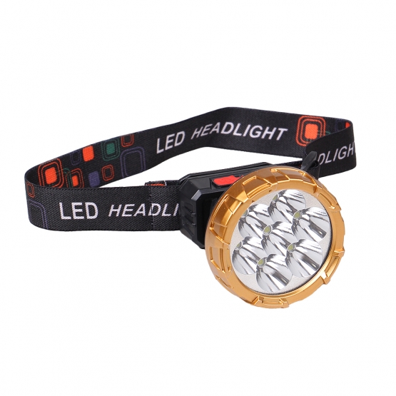 Dobíjecí LED čelovka HX208-7 zlatá