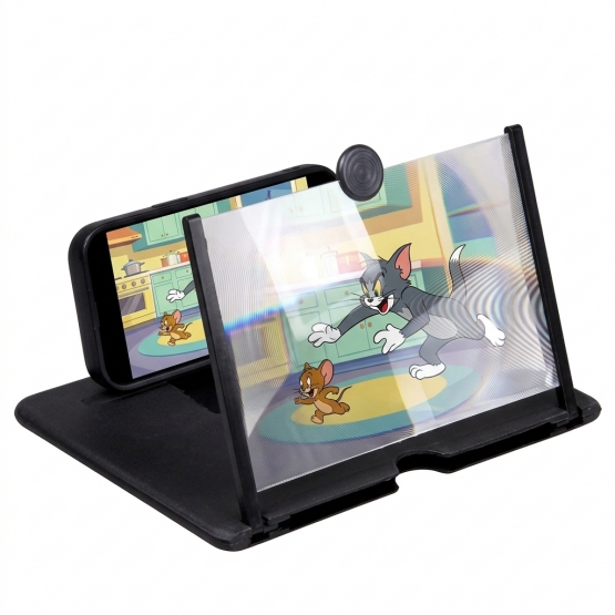 Skládací 3D stojánek na telefon s lupou