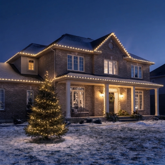 Vánoční LED světelný řetěz 50m žlutý