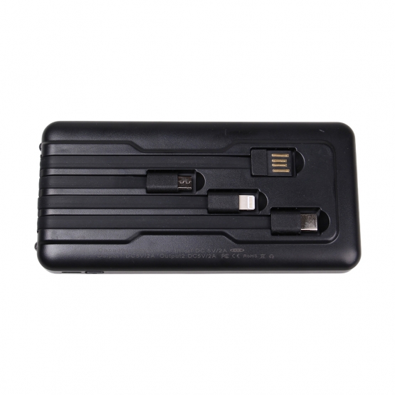 Powerbanka se svítilnou 4v1 20 000 mAh černá