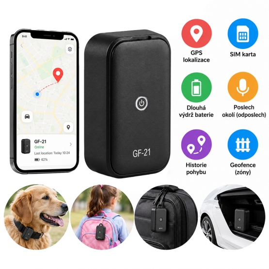 Mini GPS lokátor GF-21