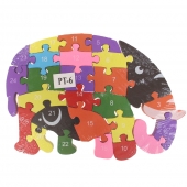 Vzdělávací dřevěné puzzle slon var.5
