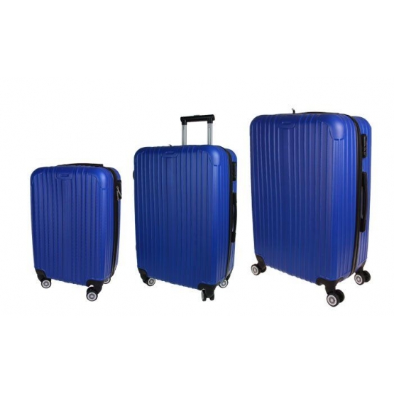 Sada 3 kufrů - skořepinové t.1901 modrá