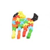 Vzdělávací dřevěné puzzle kůň