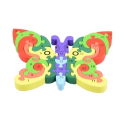 Vzdělávací dřevěné puzzle motýl