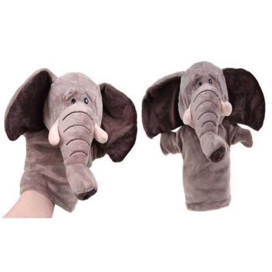 Plyšový maňásek na ruku slon