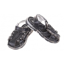 Dětské sandálky blikající černé vel.24