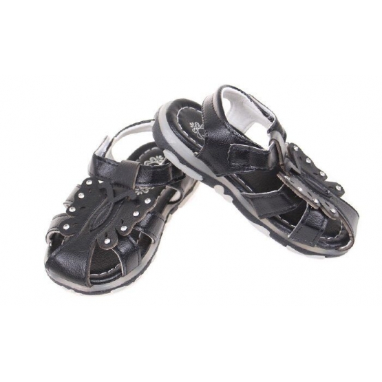 Dětské sandálky blikající černé vel.25