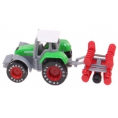 Traktor s návěsem zelený