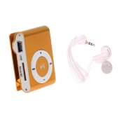 Kompaktní MP3 přehrávač oranžový